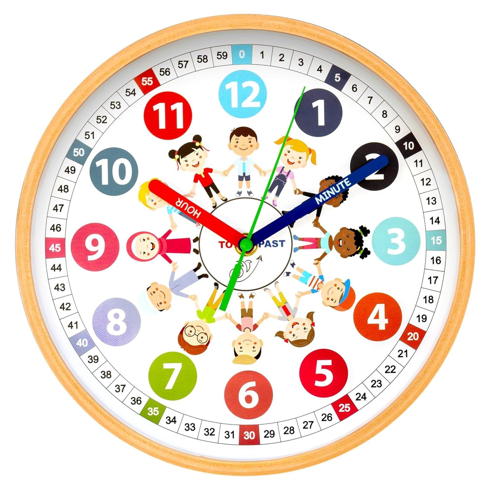 Reloj Analógico Educativo Sparrow High 25.4 cm Silencioso