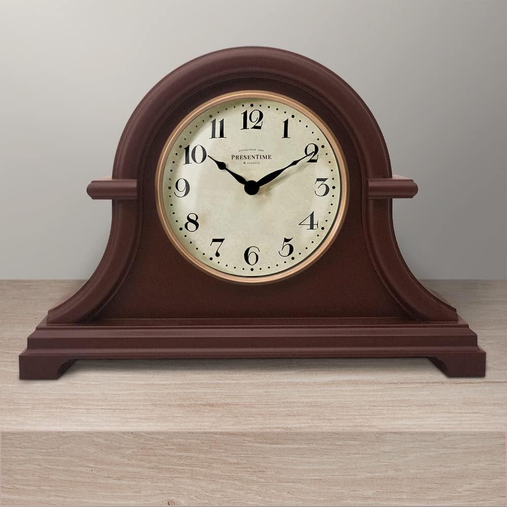 Reloj de Mesa Vintage Presentime 32.3x23 cm Cuarzo Marrón