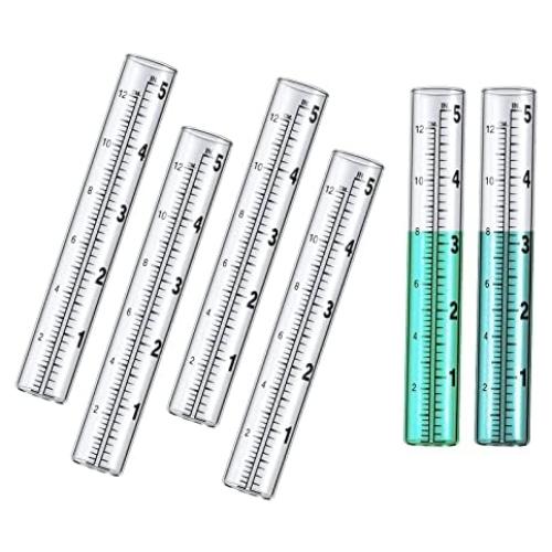 6 Tubos de Reemplazo para Pluviómetro de Jardín SHENGXIN 12.7 cm