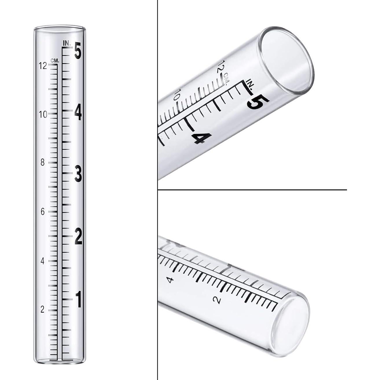 6 Tubos de Reemplazo para Pluviómetro de Jardín SHENGXIN 12.7 cm