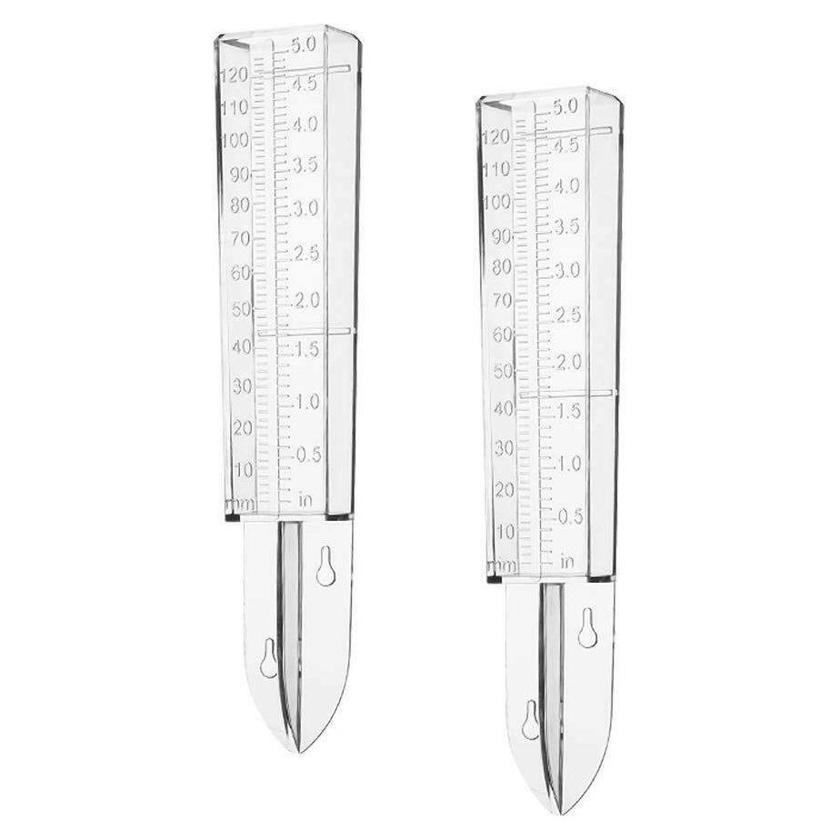 Medidor de lluvia plástico Rongkai 12.7 cm 2 piezas fácil lectura