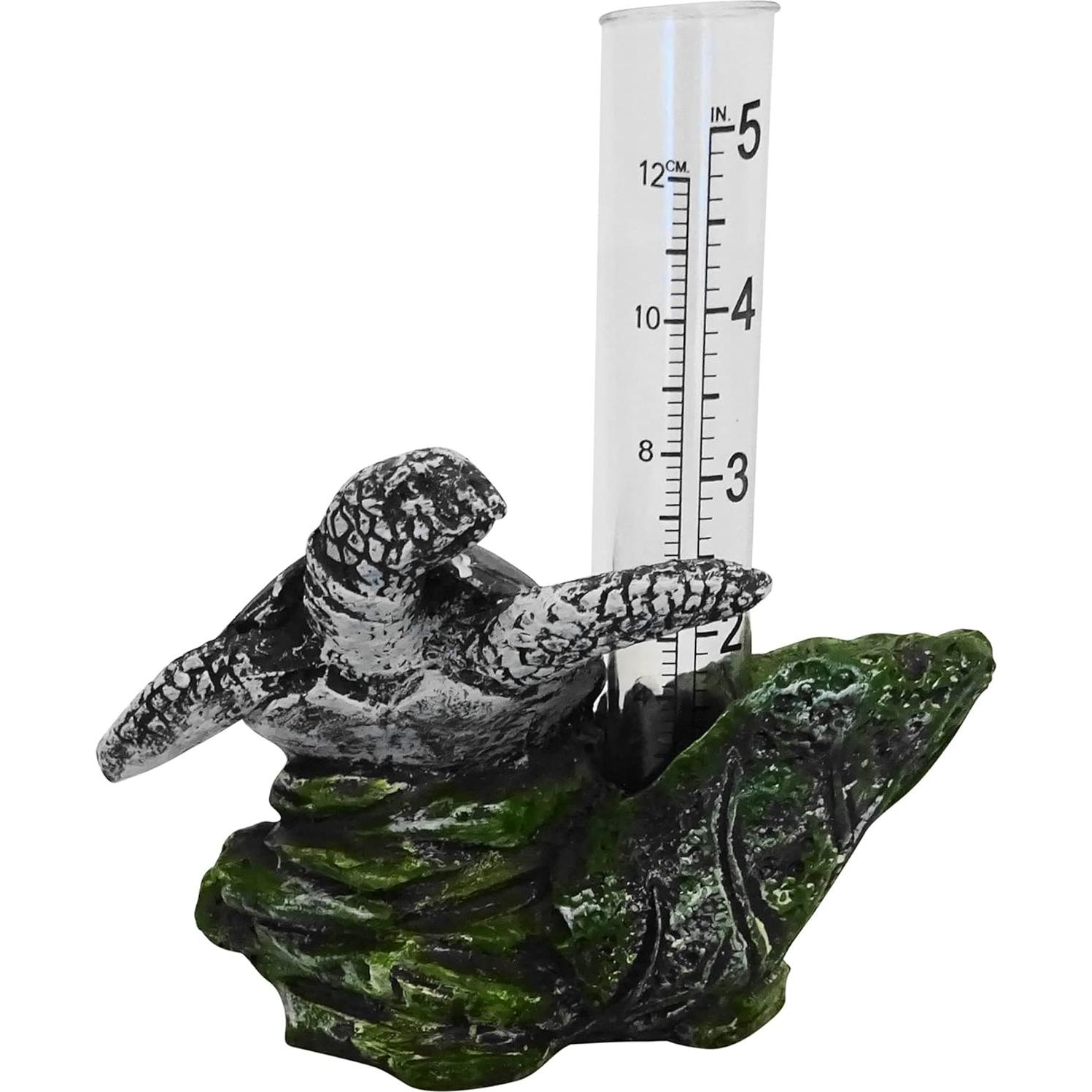 Pluviómetro Decorativo Tortuga Marina The Crabby Nook 14x8.9x15.2cm