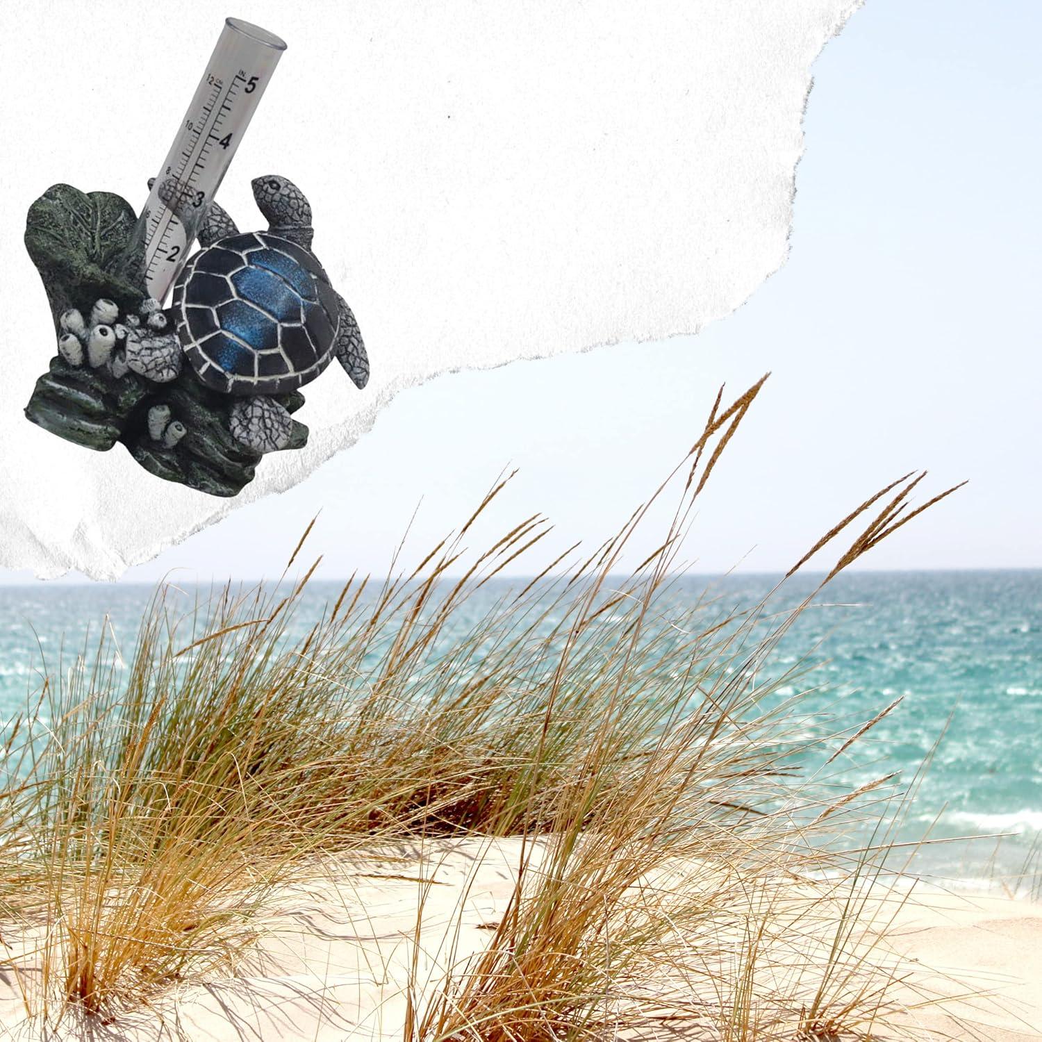 Pluviómetro Decorativo Tortuga Marina The Crabby Nook 14x8.9x15.2cm