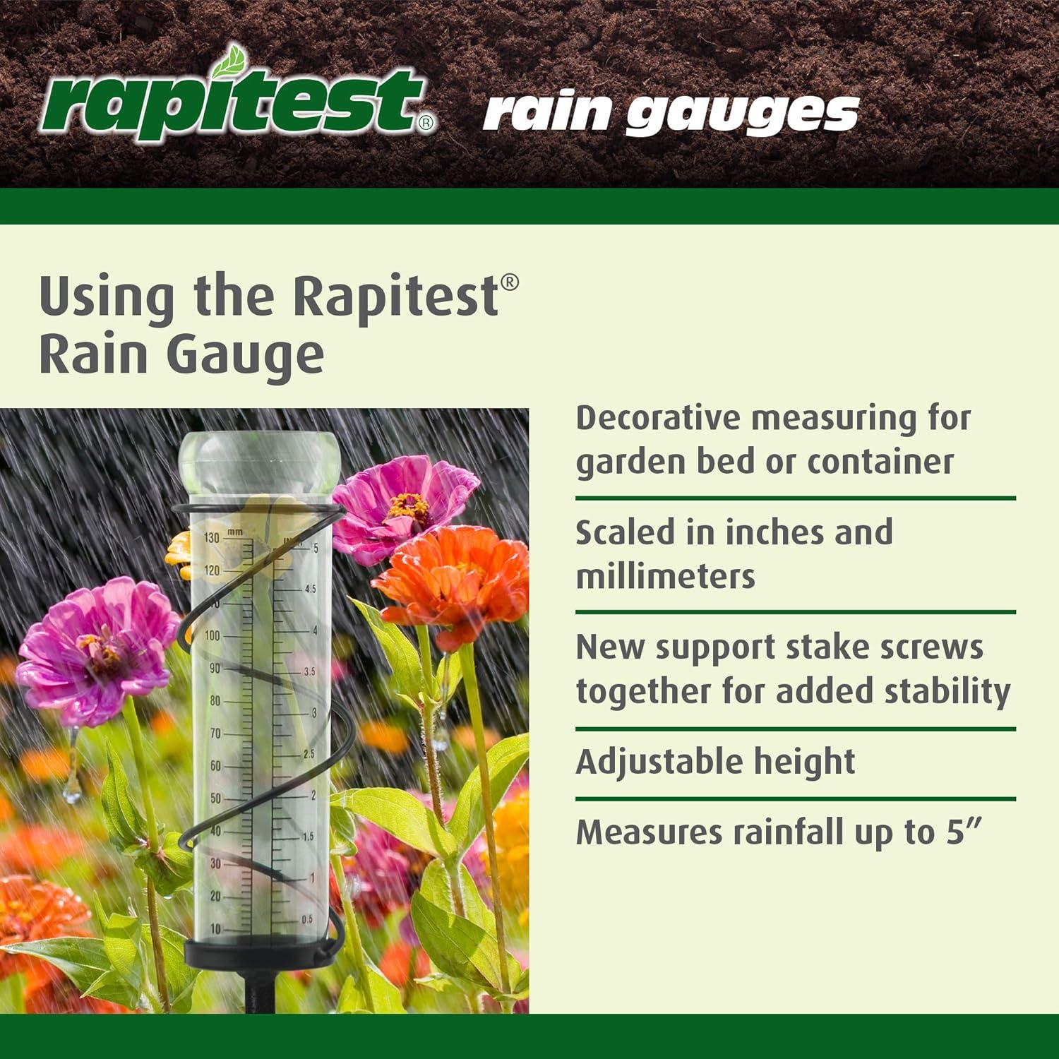 Medidor de Lluvia Metálico Luster Leaf 1646 con Estaca 12.5cm