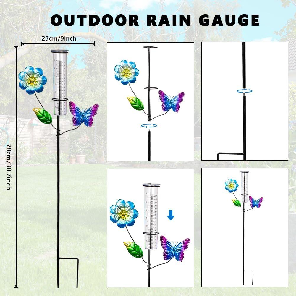 Pluviometro Decorativo VEWOGIFT 17.78 cm Exterior Metal