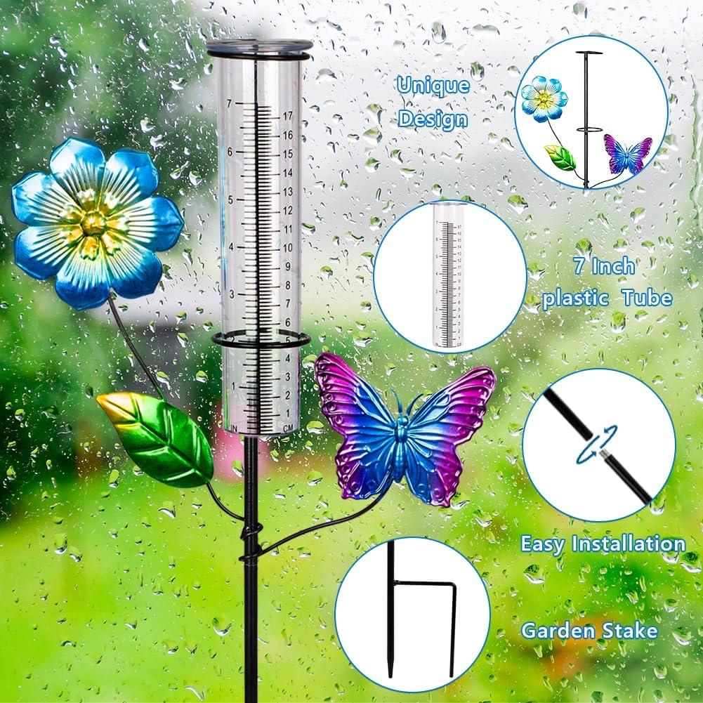 Pluviometro Decorativo VEWOGIFT 17.78 cm Exterior Metal