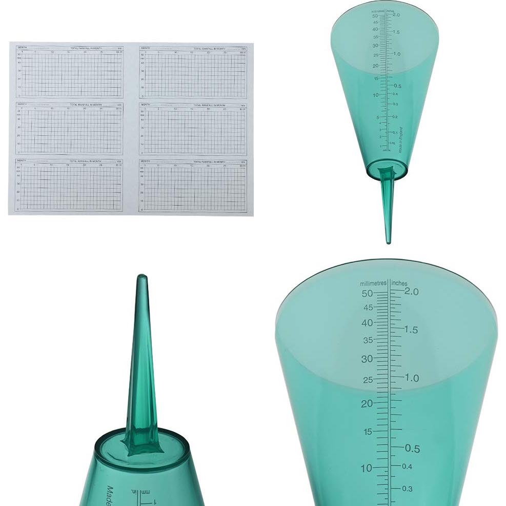 Pluviómetro de Aspersor S Brannan 50 mm Escala Fácil de Leer