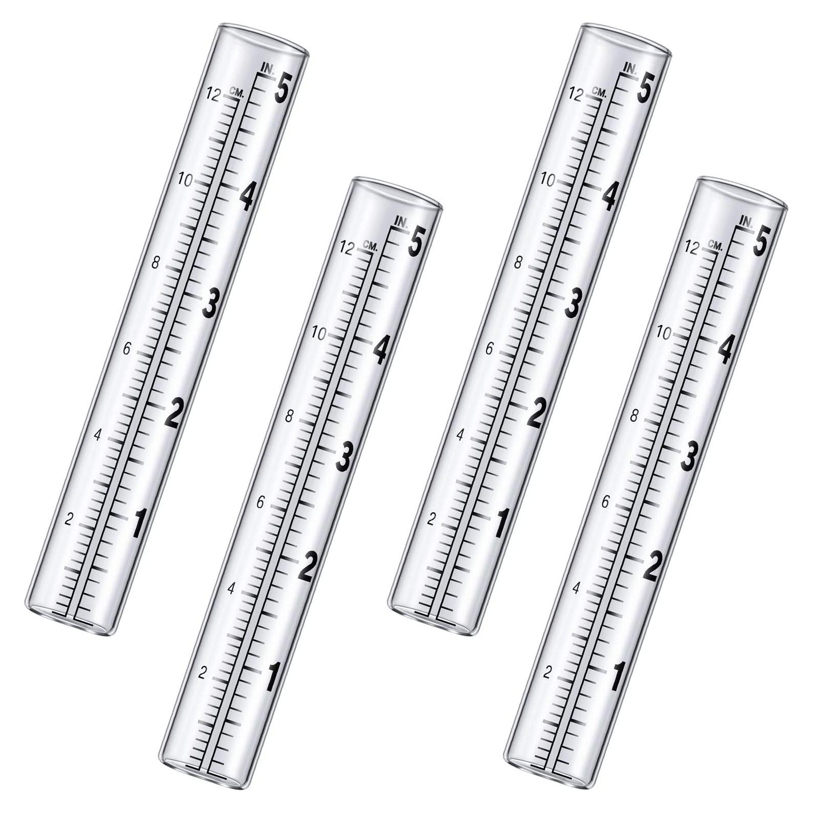 Medidor de Lluvia de Vidrio Frienda 4 Piezas 12.7cm