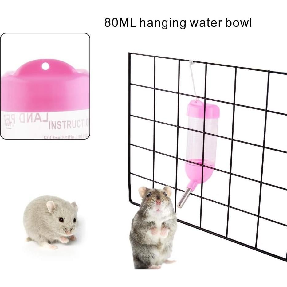 Botella de Agua Automática para Hámster Guardians 80ml Rosa