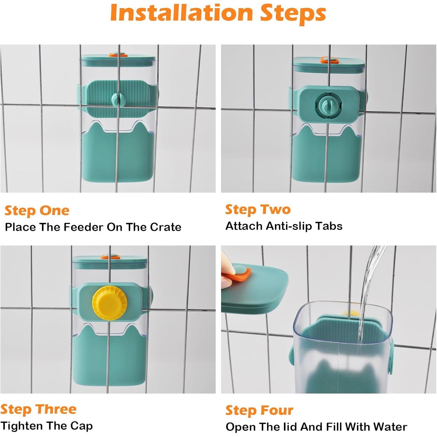 Botella de Agua Sin Goteo MUYG 680 ml para Conejos y Hámsters