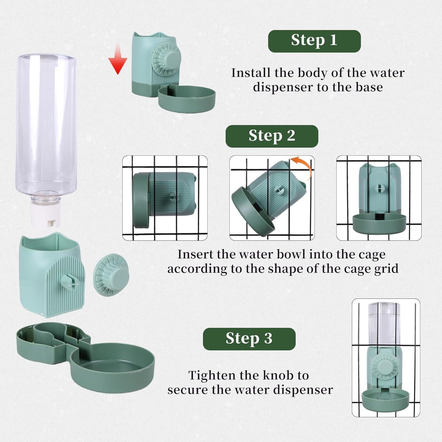 Botella de Agua para Mascotas Flying Dove 0.5L Verde Sin Goteo
