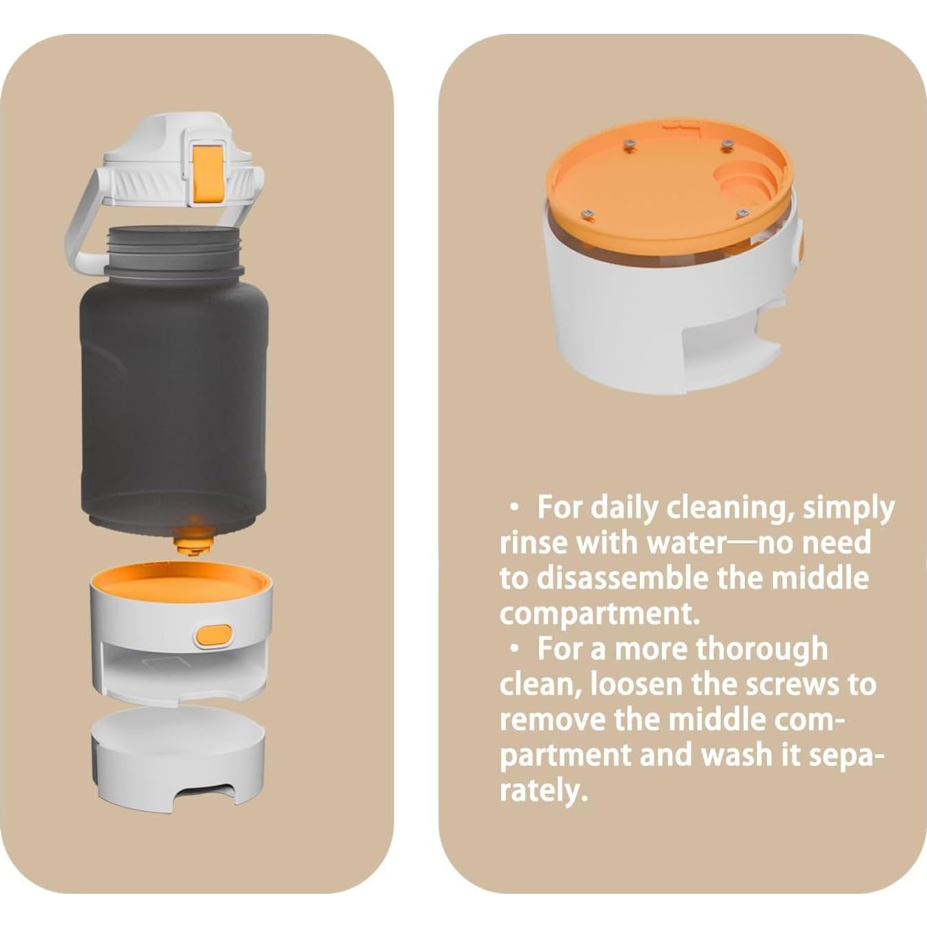 Botella de Agua Portátil Wreyng 1.5L para Perros y Humanos