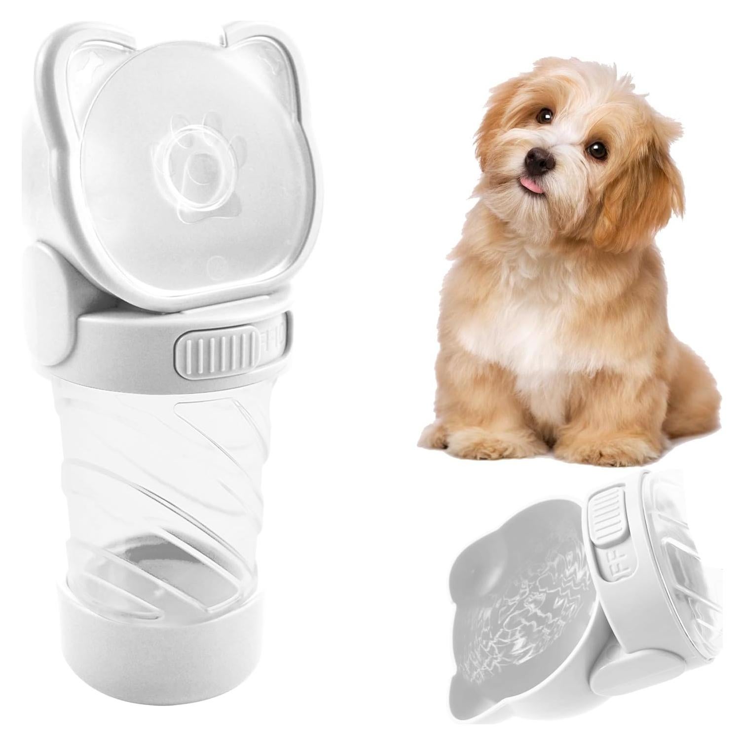 Botella de Agua para Perros MUYG 3 en 1 a Prueba de Fugas