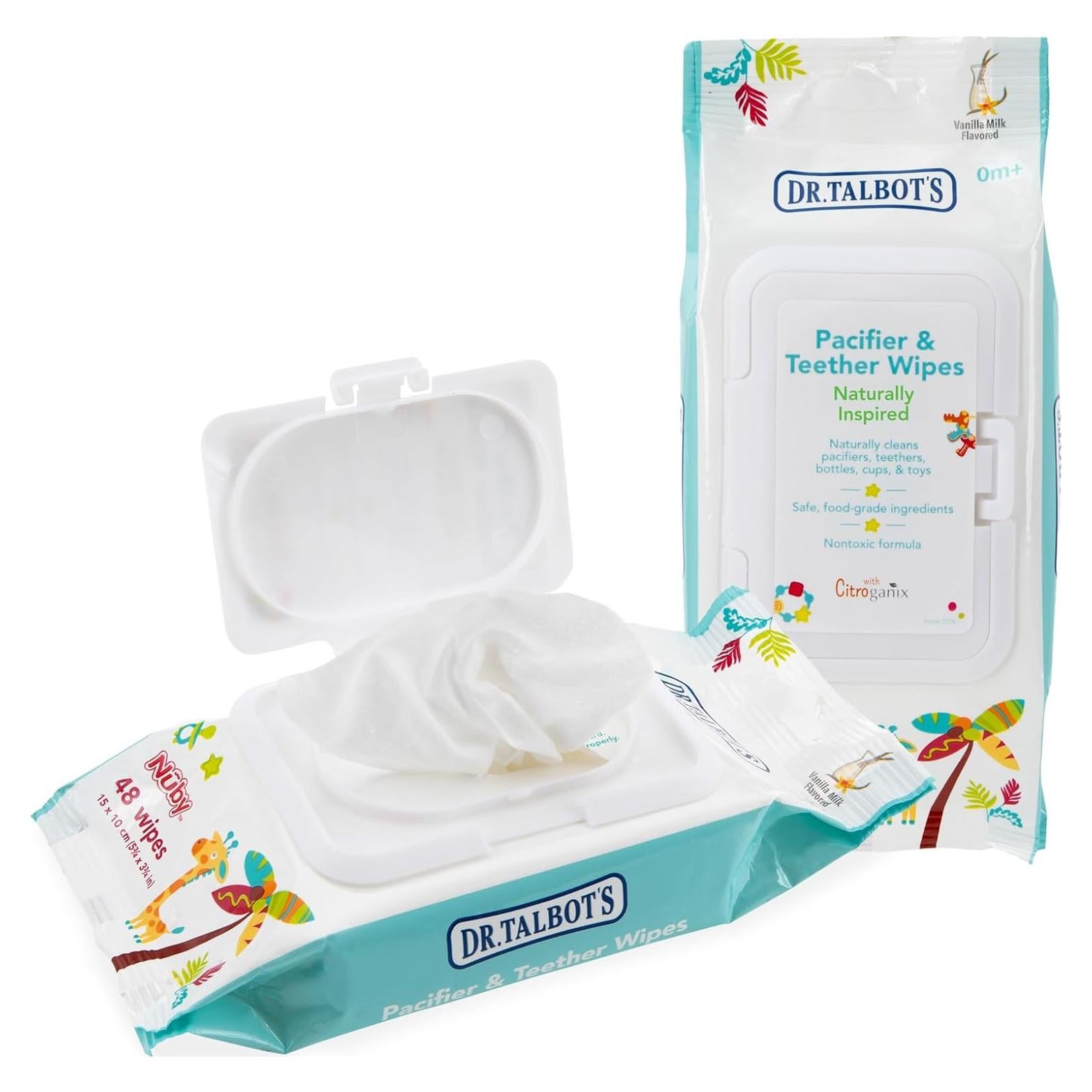 Toallitas para Chupetes y Mordedores Nuby 96 Unidades