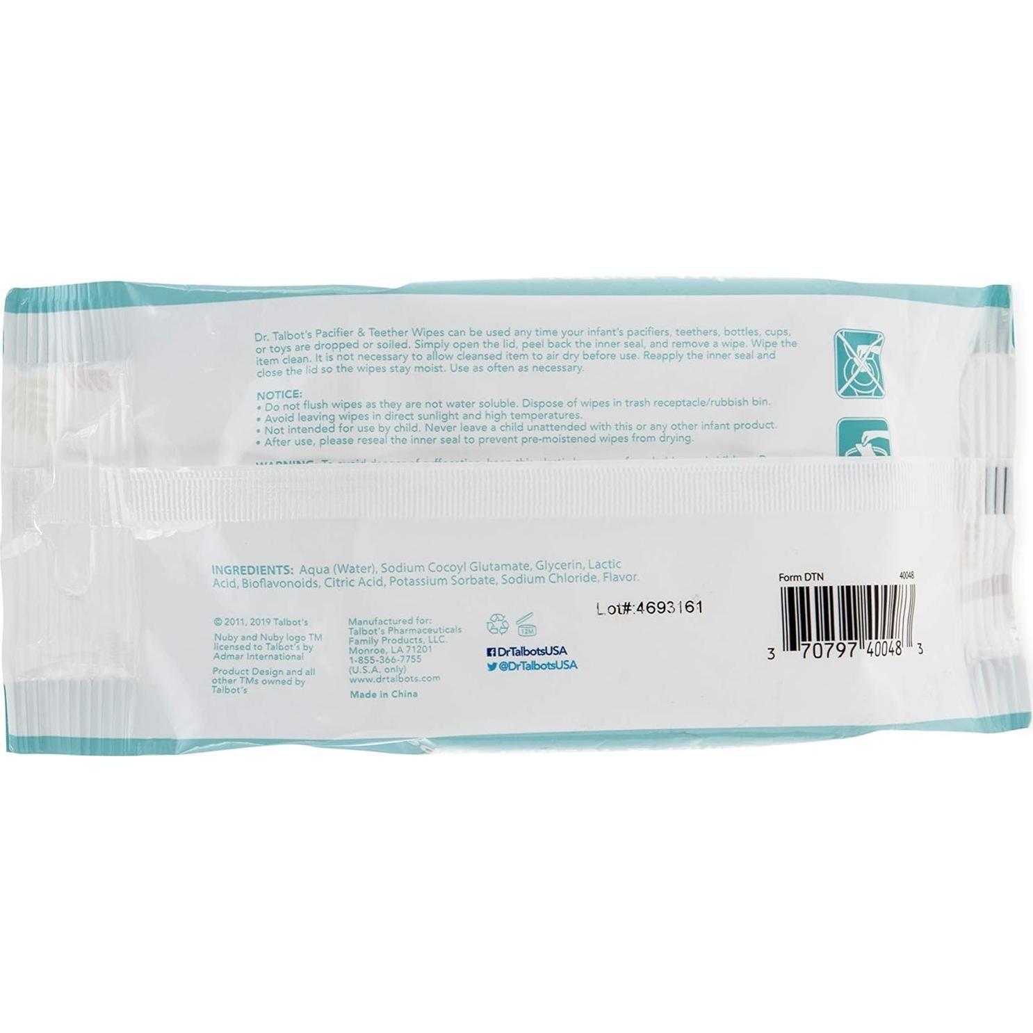 Toallitas para Chupetes y Mordedores Nuby 96 Unidades