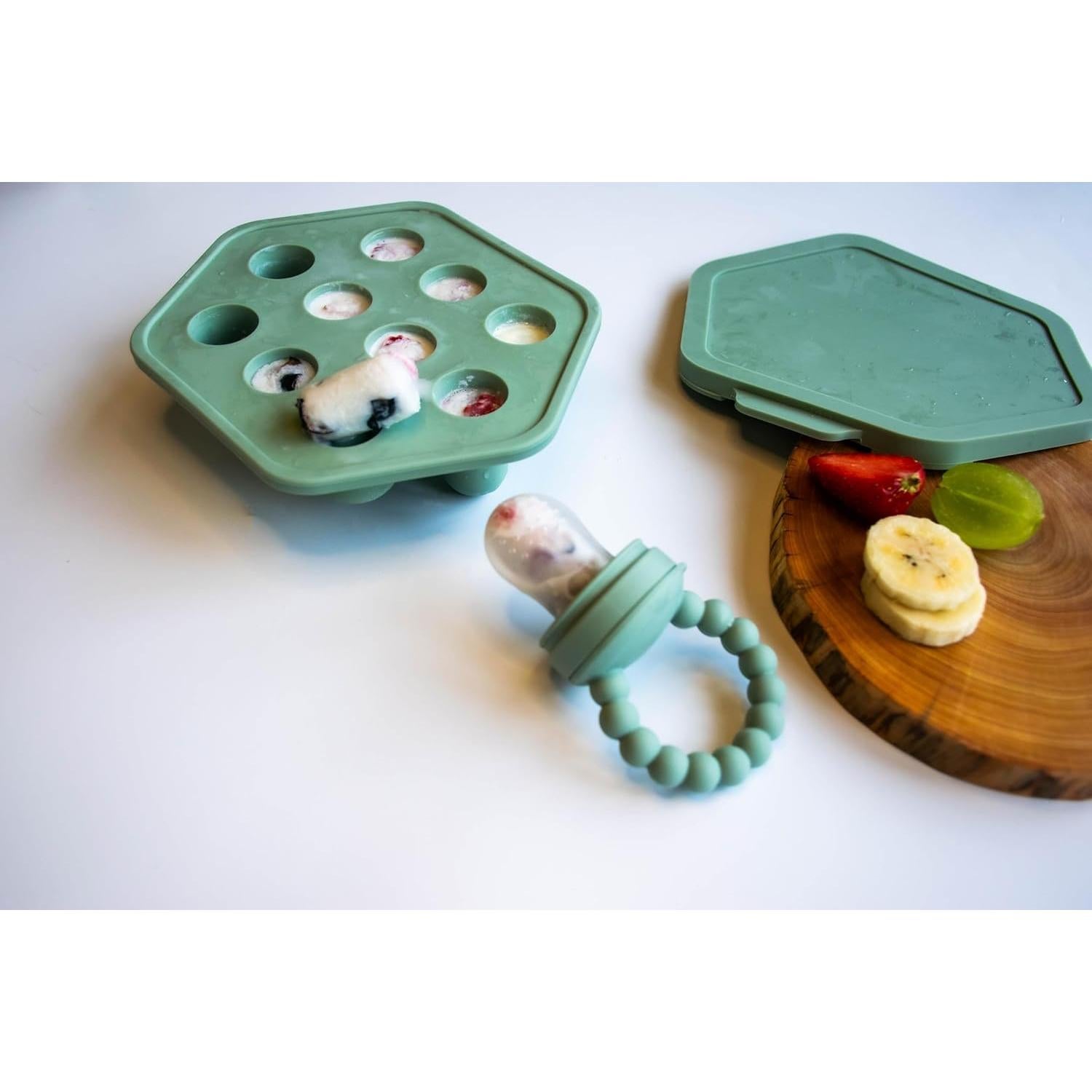 Bandeja de Silicona para Congelar Comida Bebés - 2 Piezas