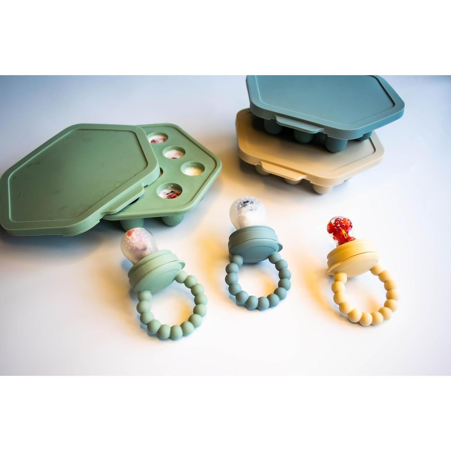 Bandeja de Silicona para Congelar Comida Bebés - 2 Piezas