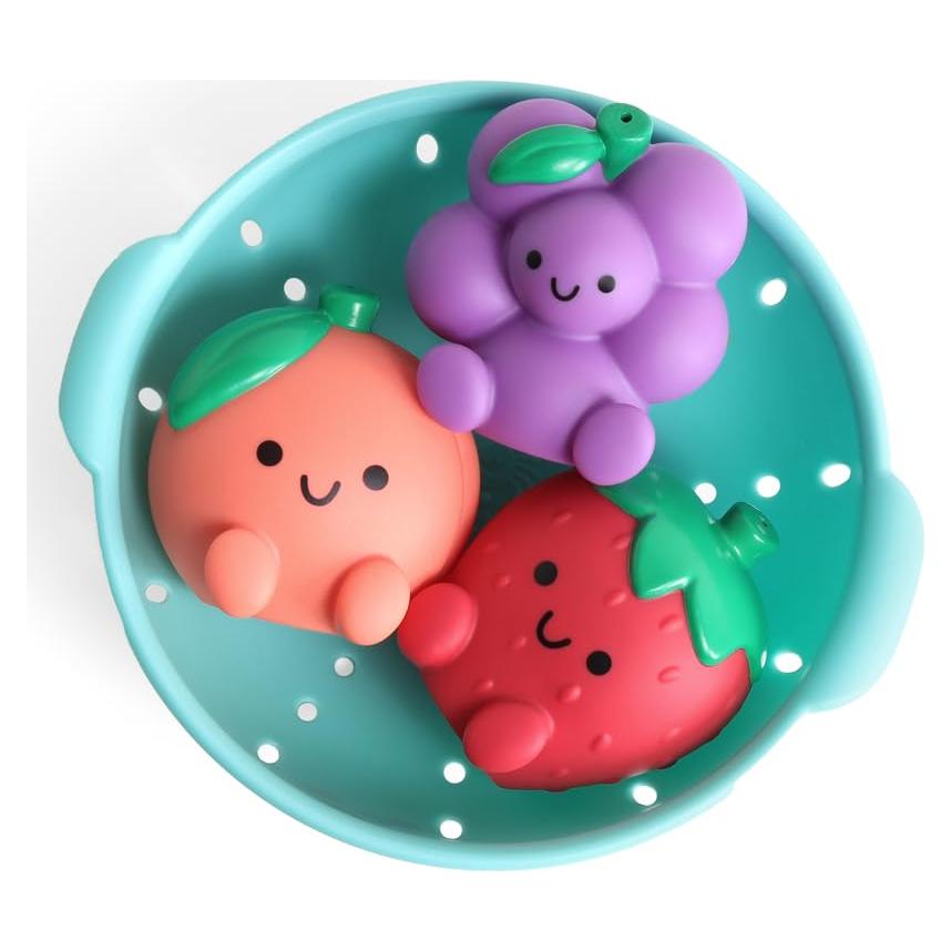 Set de Juguetes de Baño Itzy Ritzy Fruta - 3 Piezas Texturizadas