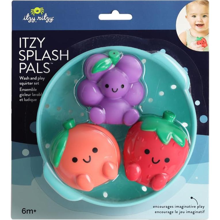 Set de Juguetes de Baño Itzy Ritzy Fruta - 3 Piezas Texturizadas