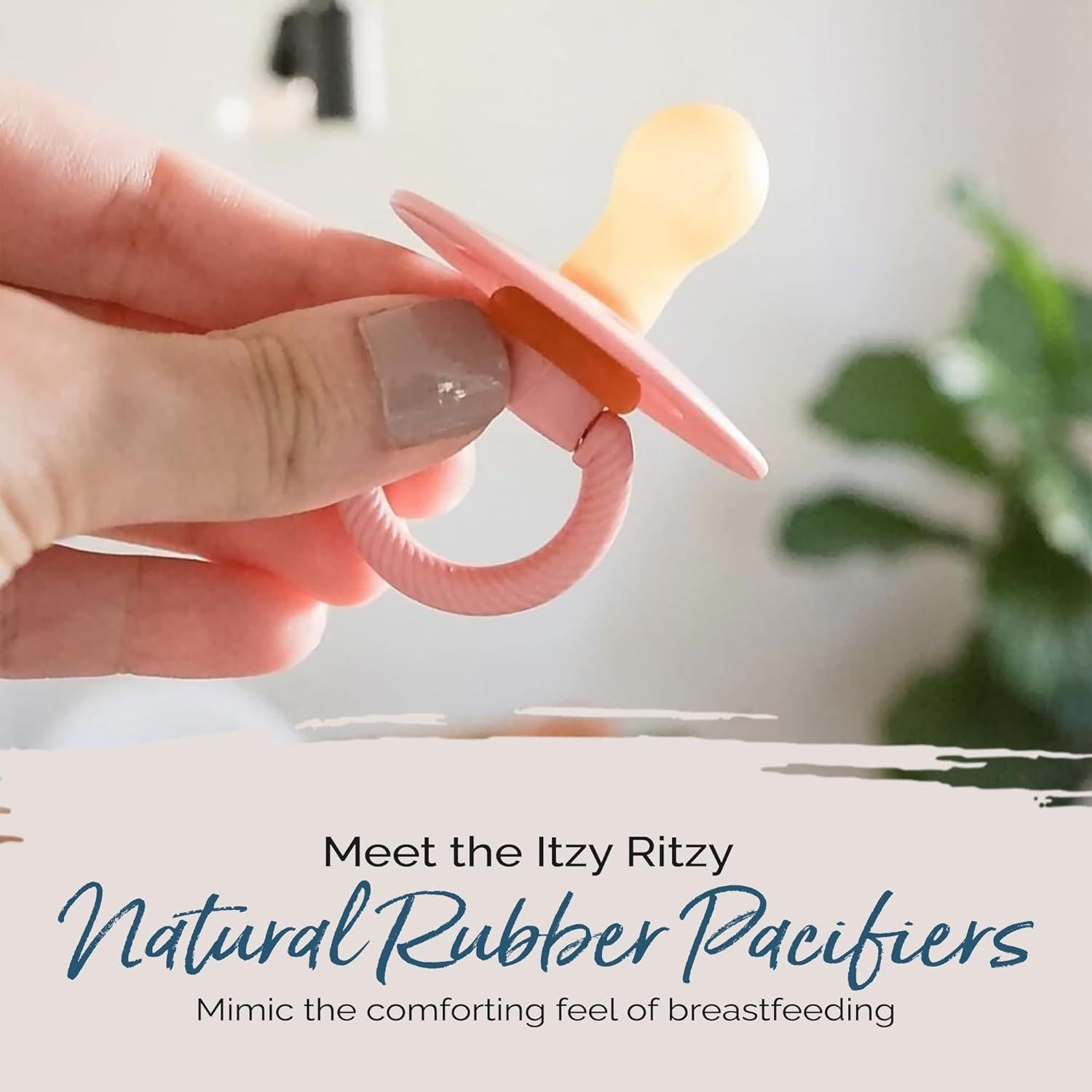 Chupetes de goma natural Itzy Ritzy, set de 2 para 0-6 meses