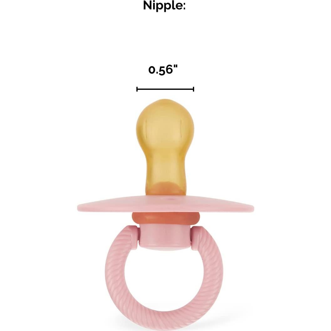 Chupetes de goma natural Itzy Ritzy, set de 2 para 0-6 meses