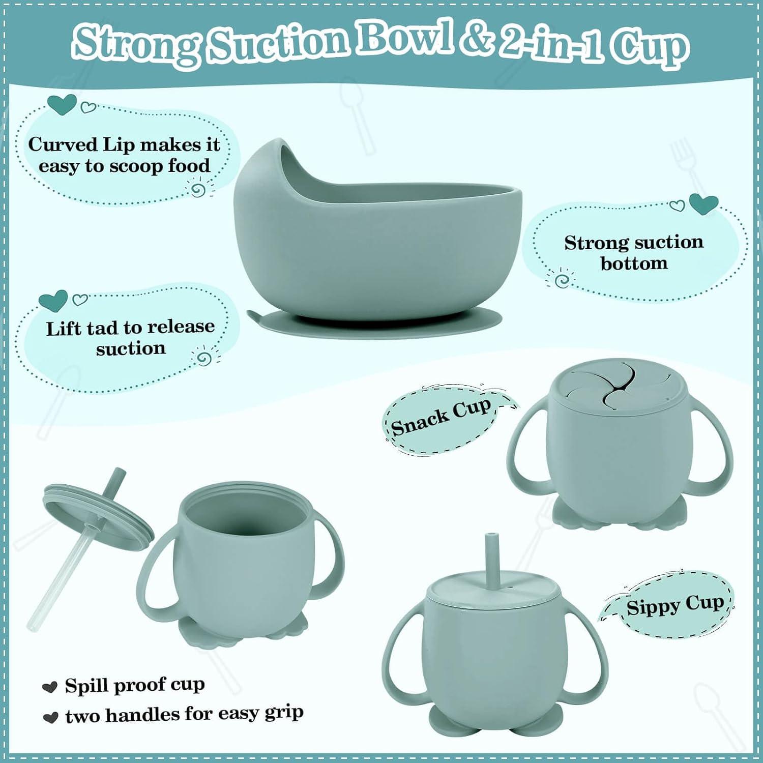 Juego de Alimentación de Silicona BXLL 10 Piezas Bebés