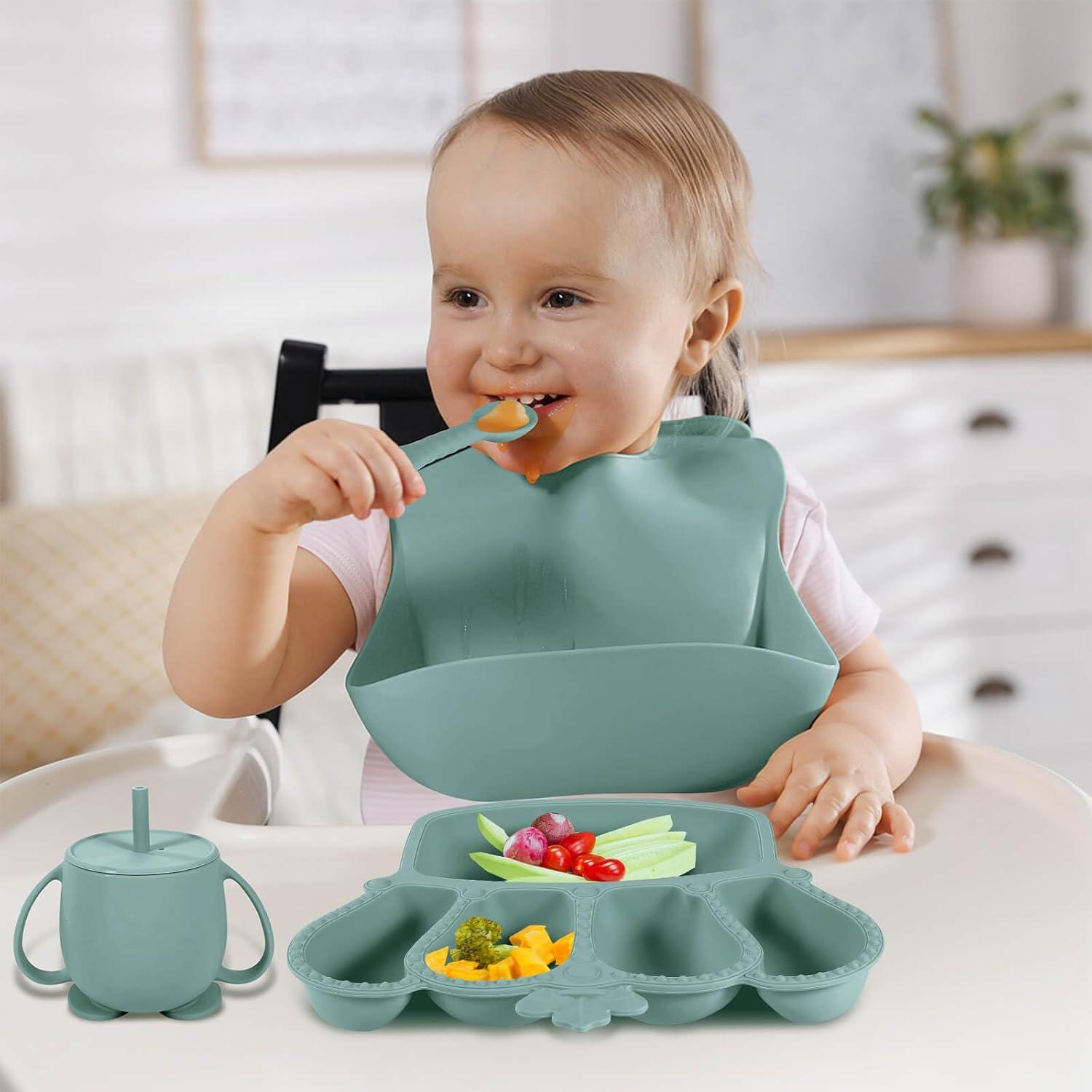 Juego de Alimentación de Silicona BXLL 10 Piezas Bebés