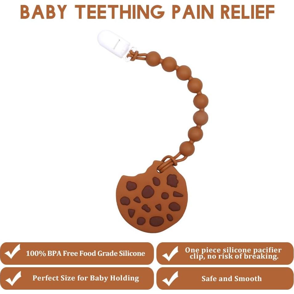 Mordedor de Silicona Grado Alimenticio Galleta para Bebés