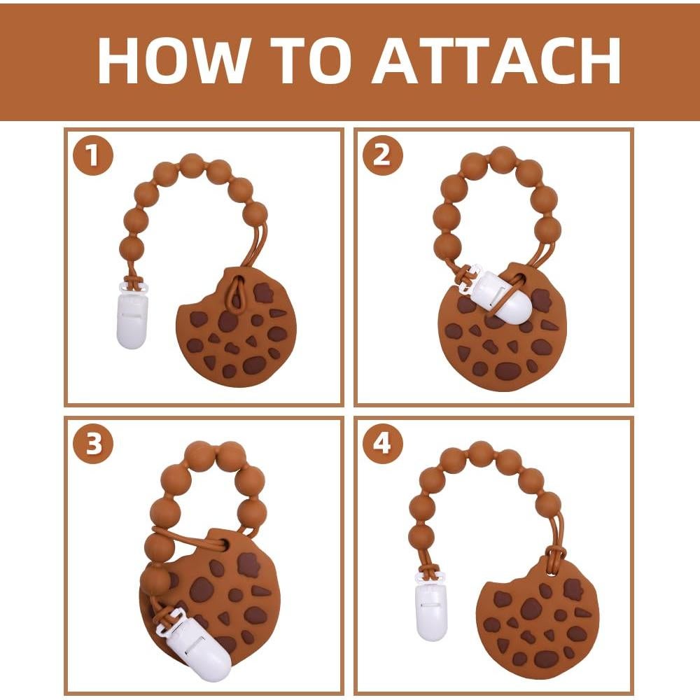 Mordedor de Silicona Grado Alimenticio Galleta para Bebés