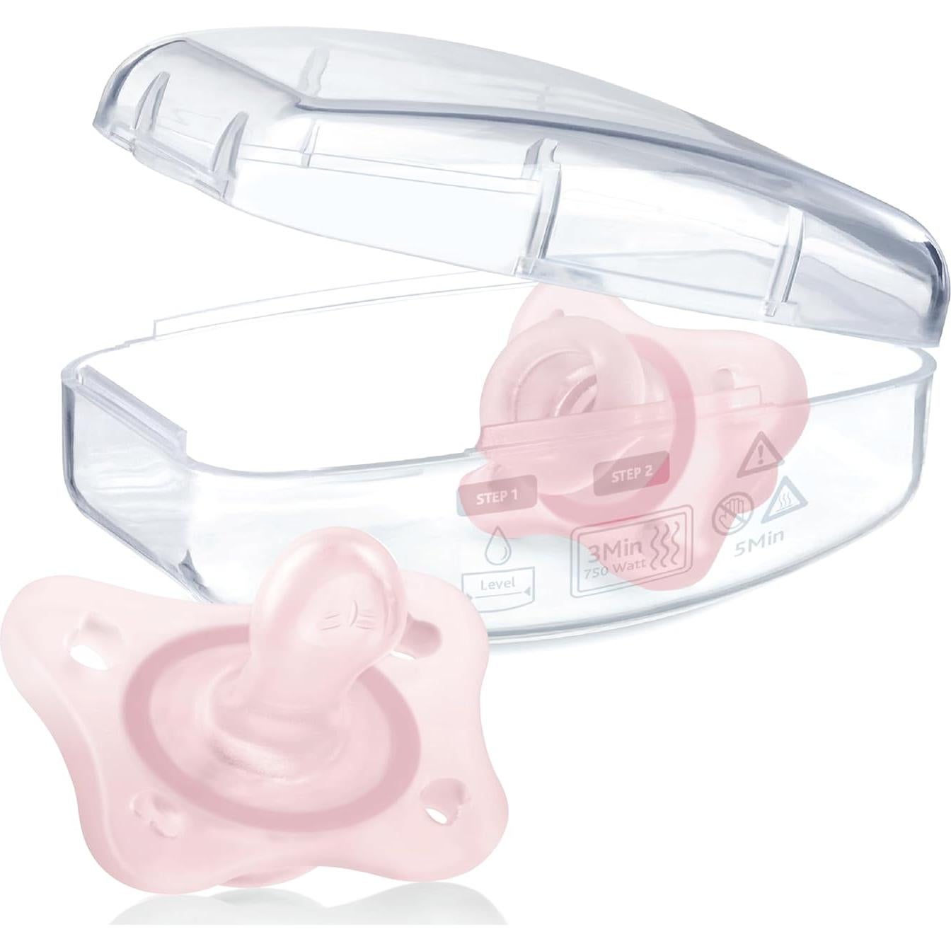 Chupete Chicco PhysioForma Silicona Mini 0-2 Meses Rosa 2pk