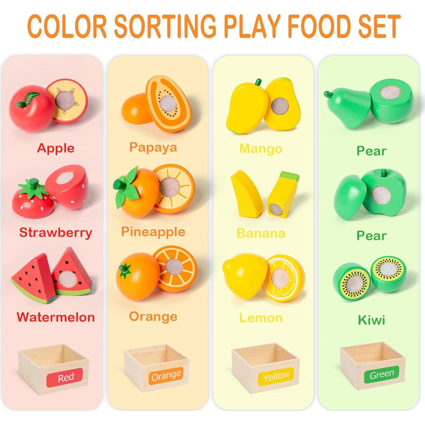 Set de Comida de Madera Busy Edition 34 Piezas para Niños