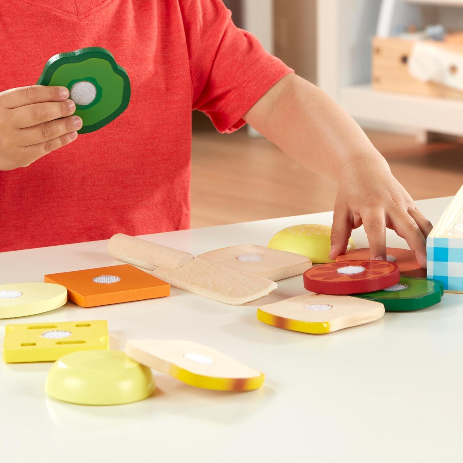 Juego de Comida de Sándwich de Madera Melissa & Doug - 16 Piezas