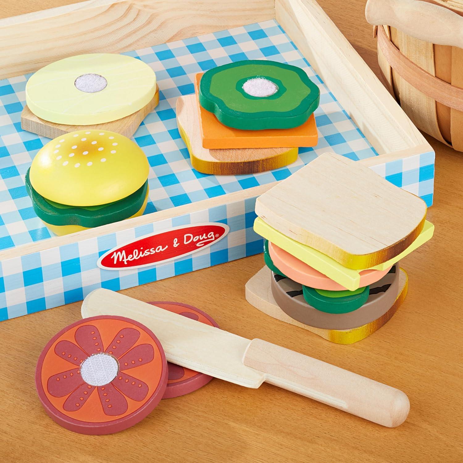 Juego de Comida de Sándwich de Madera Melissa & Doug - 16 Piezas