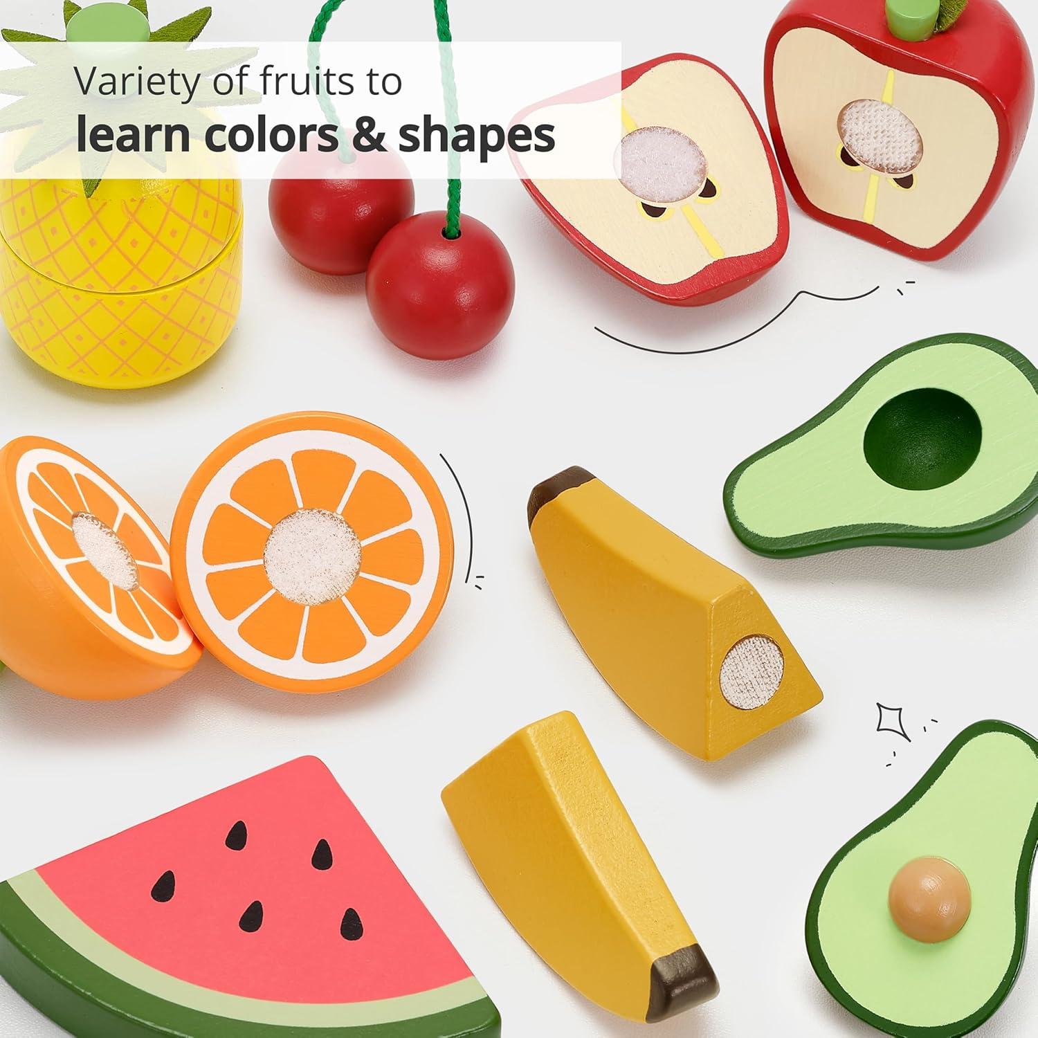 Conjunto de Comida de Juguete de Madera PairPear Frutas 3+ Años