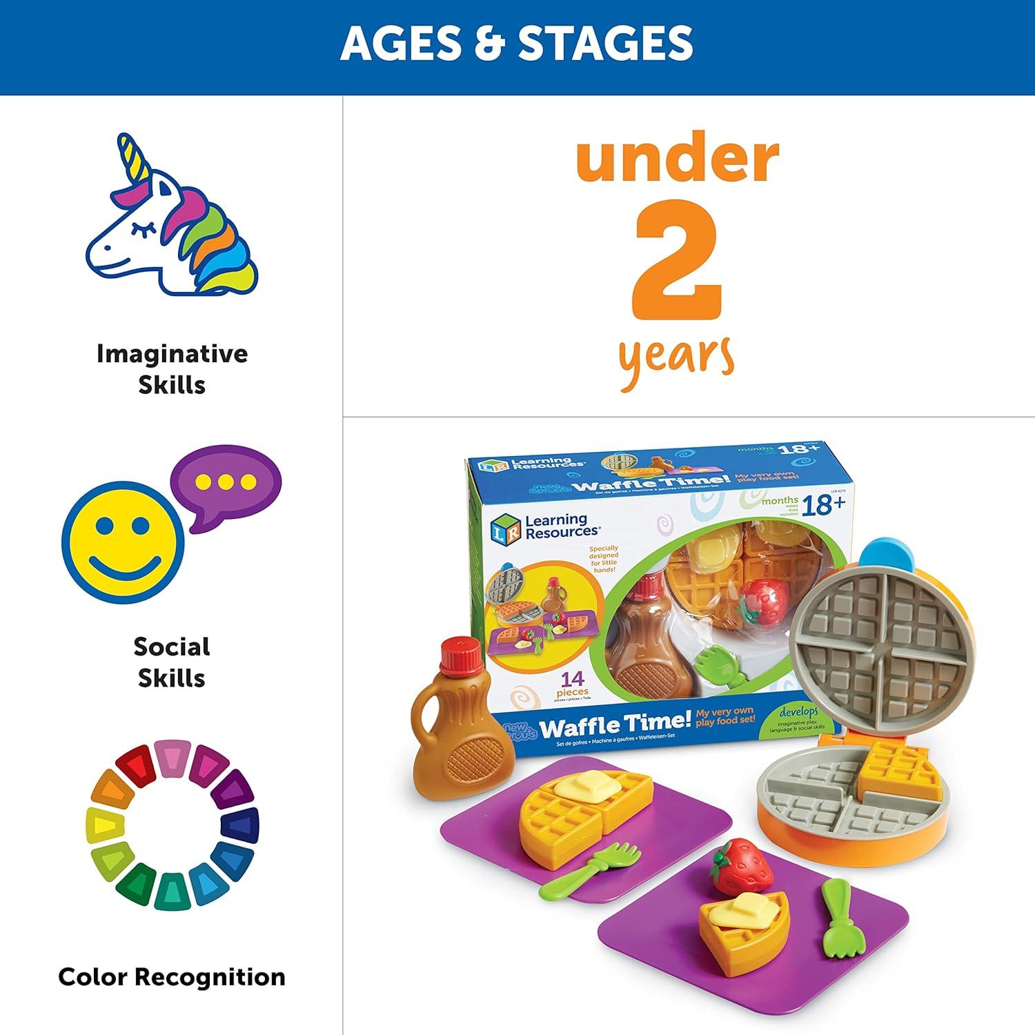 Juego de Comida Simulada Learning Resources Hora de Waffles 14 Piezas