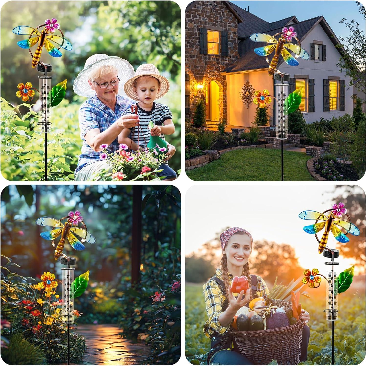 Medidor de Lluvia Solar Pearlstar Libélula 0.68kg Decorativo