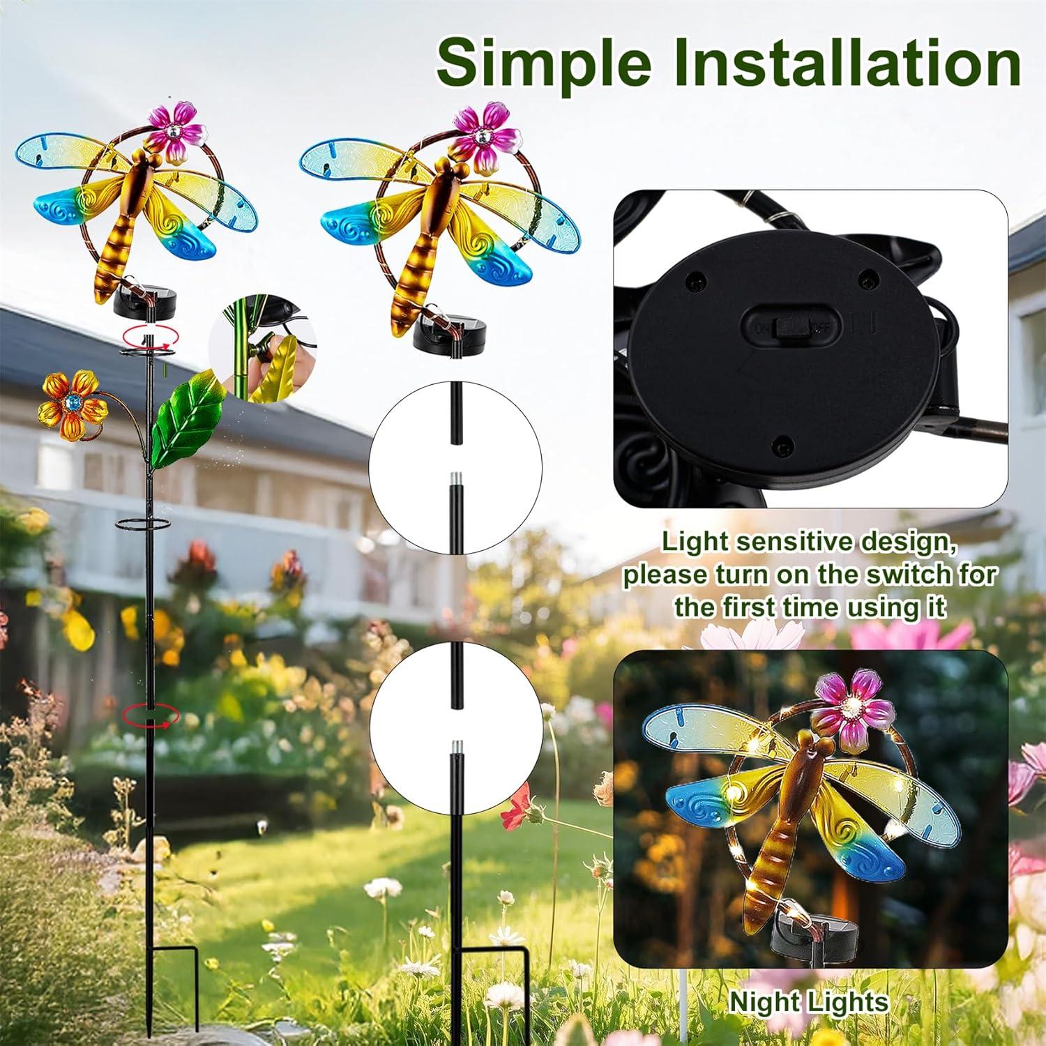 Medidor de Lluvia Solar Pearlstar Libélula 0.68kg Decorativo