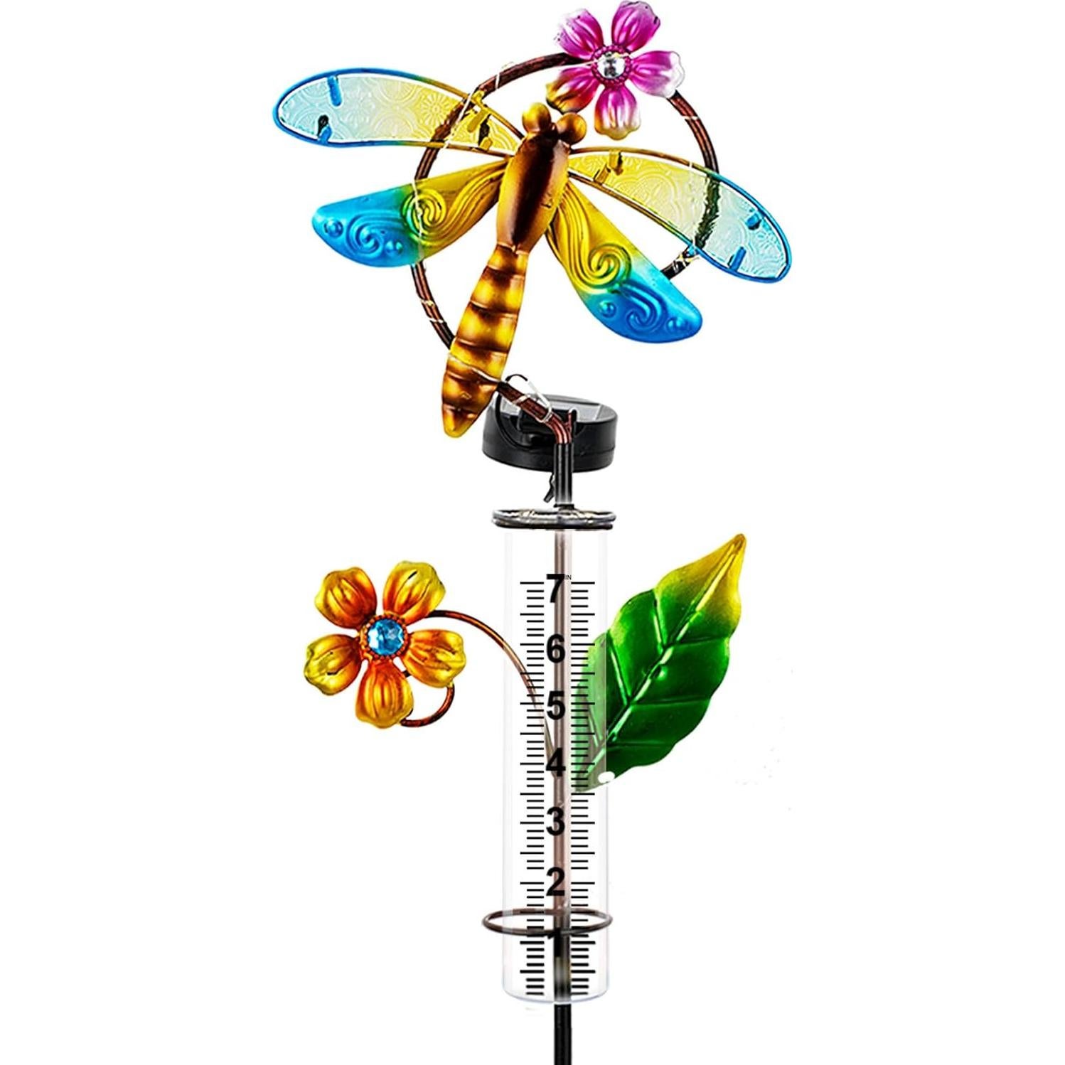 Medidor de Lluvia Solar Pearlstar Libélula 0.68kg Decorativo