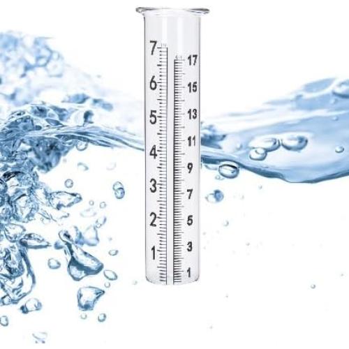 Medidor de Lluvia de Vidrio Cedmon 7" (17.8 cm) con Labio