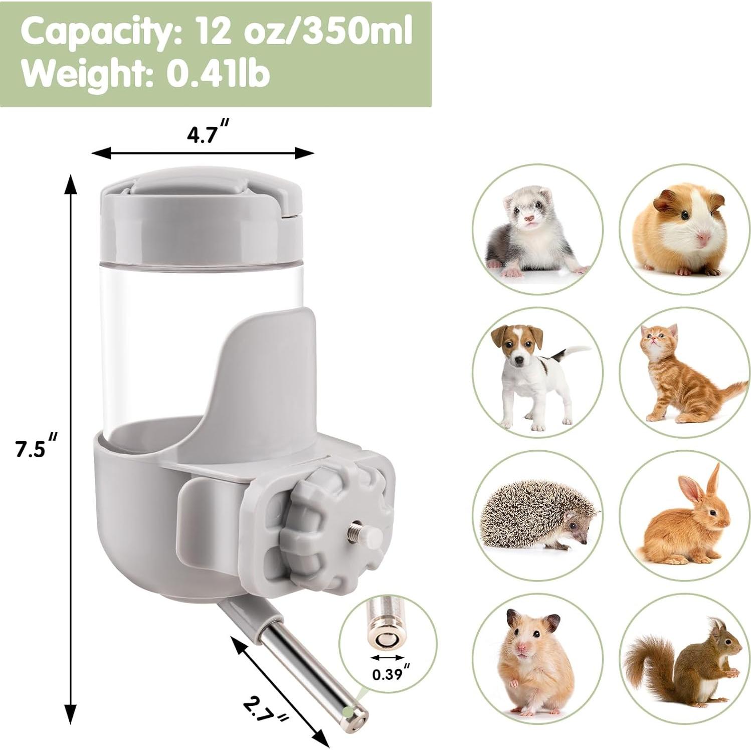 Botella de Agua Sin Goteo Depets 354 ml para Animales Pequeños
