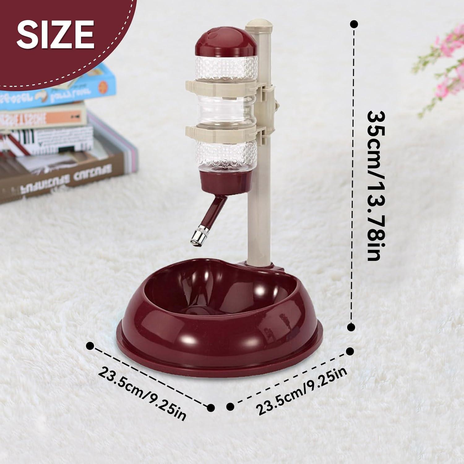 Dispensador de Agua para Mascotas Cyrank Ajustable 500ml Marrón