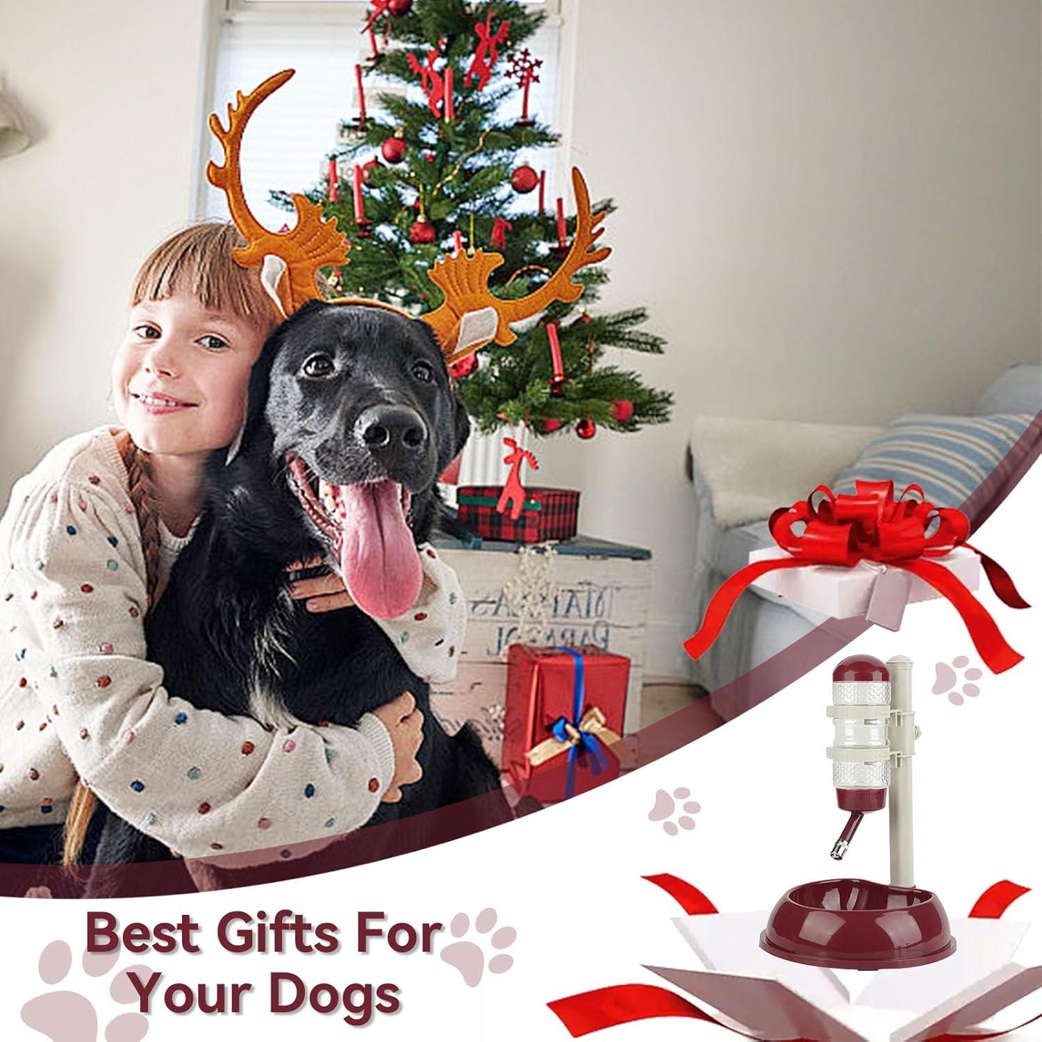 Dispensador de Agua para Mascotas Cyrank Ajustable 500ml Marrón