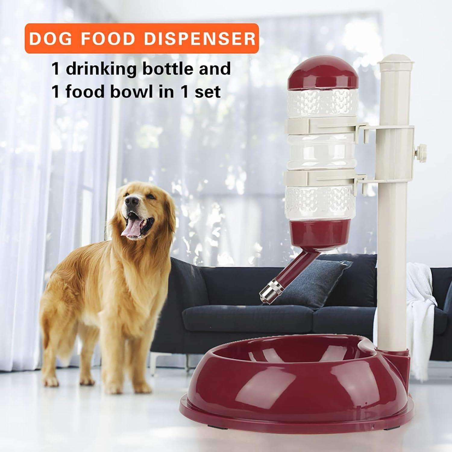 Dispensador de Agua para Mascotas Cyrank Ajustable 500ml Marrón