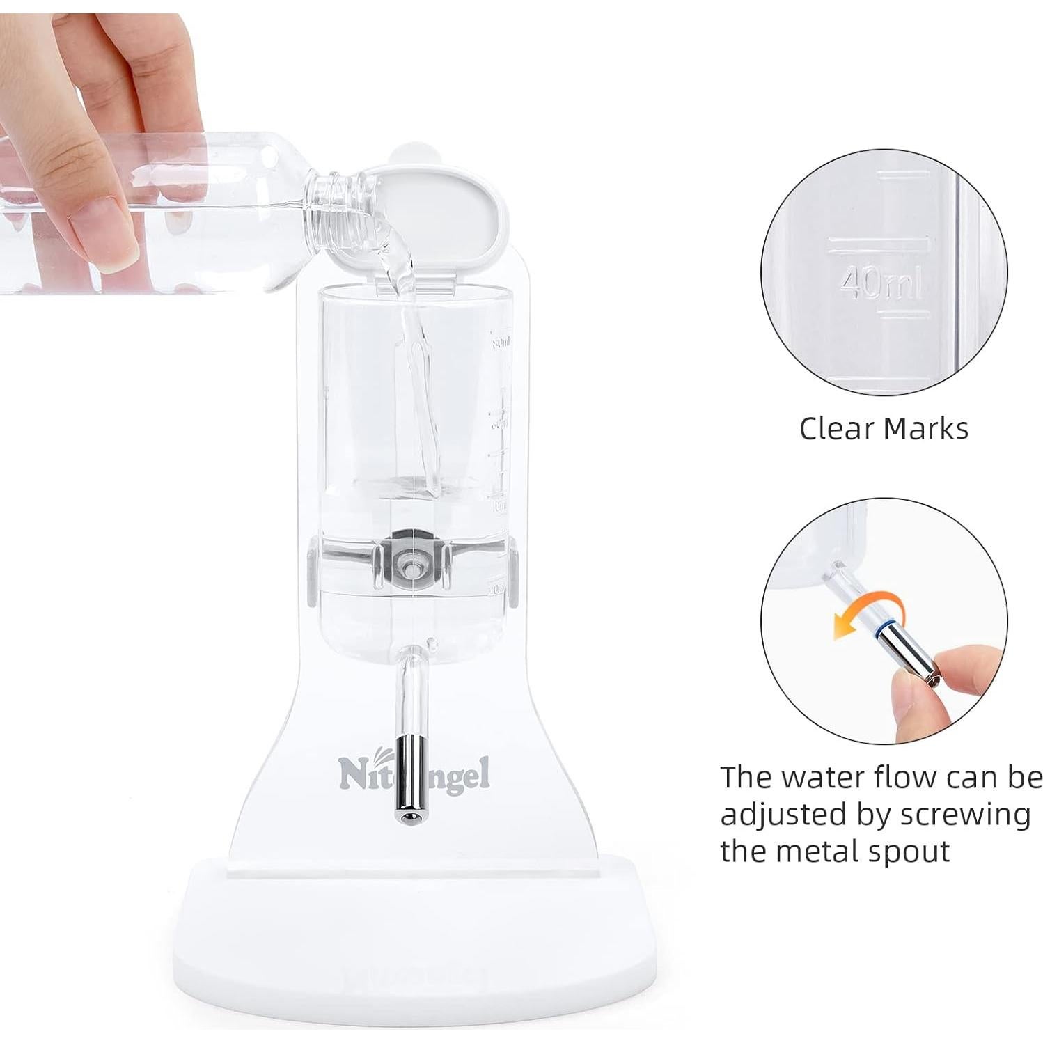 Botella de Agua para Hámster Niteangel 80ml Sin Goteo