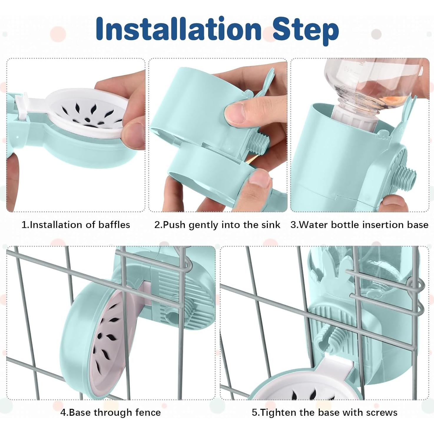 Dispensador de Agua para Conejos Kathson 0.5L Sin Goteo