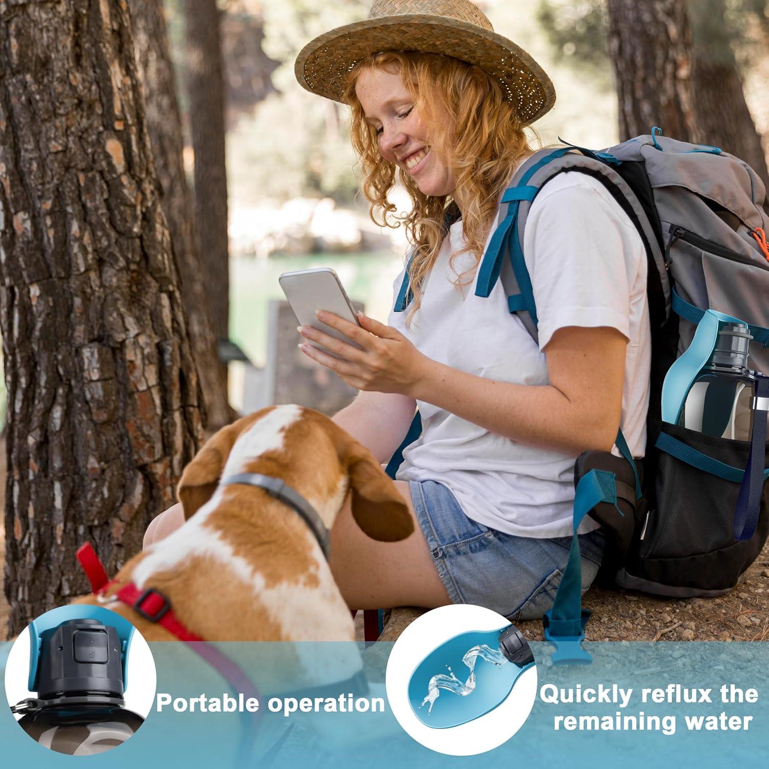 Botella de Agua Portátil para Perros Maiiu 800ml a Prueba de Fugas