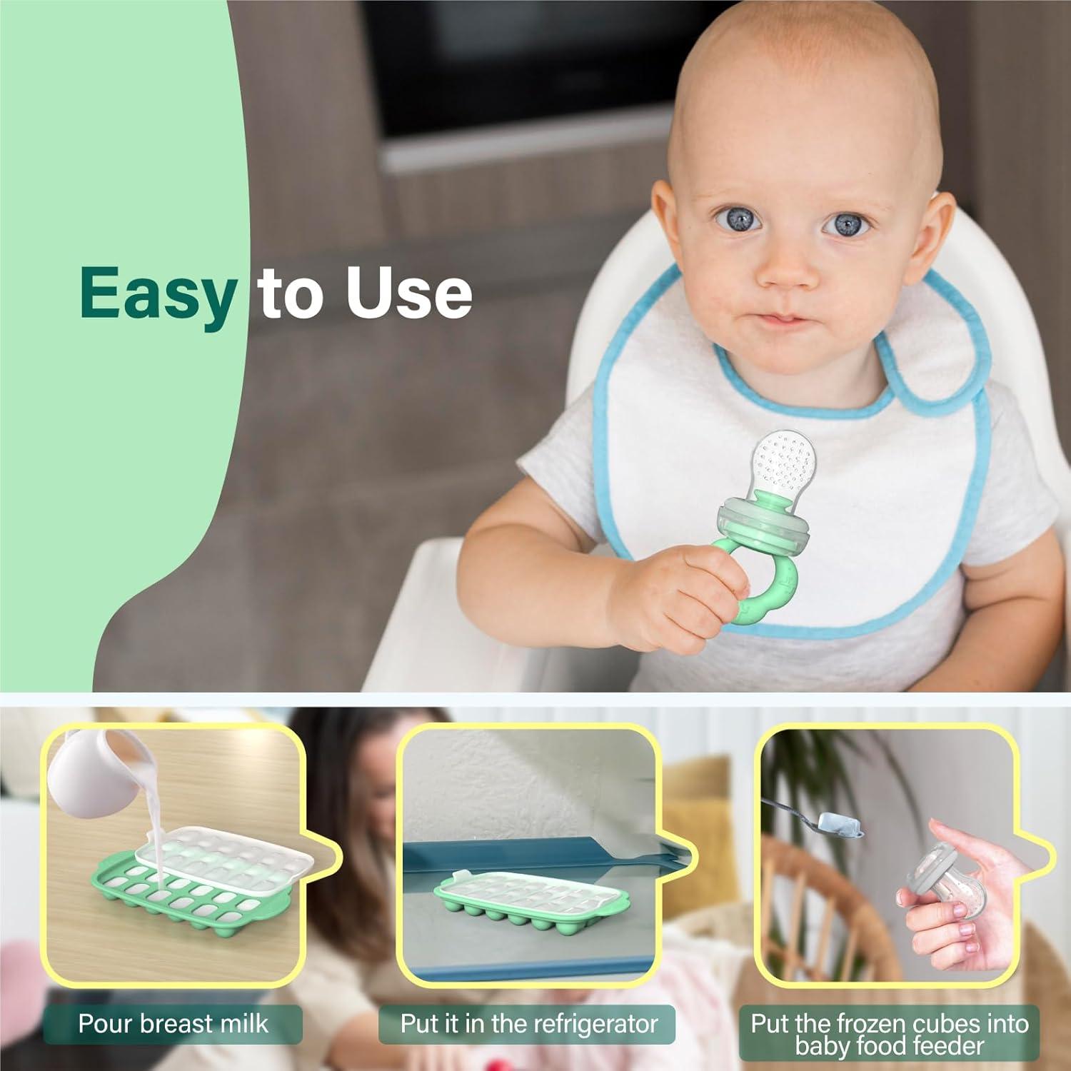 Moldes de Popsicle de Silicona Tenmonth para Bebés - 2 Piezas