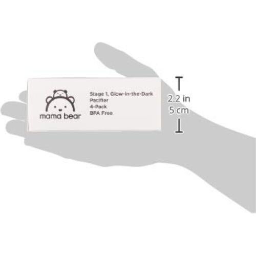 Chupete Mama Bear Brilla en la Oscuridad Etapa 1 0-6M - 4 Unidades