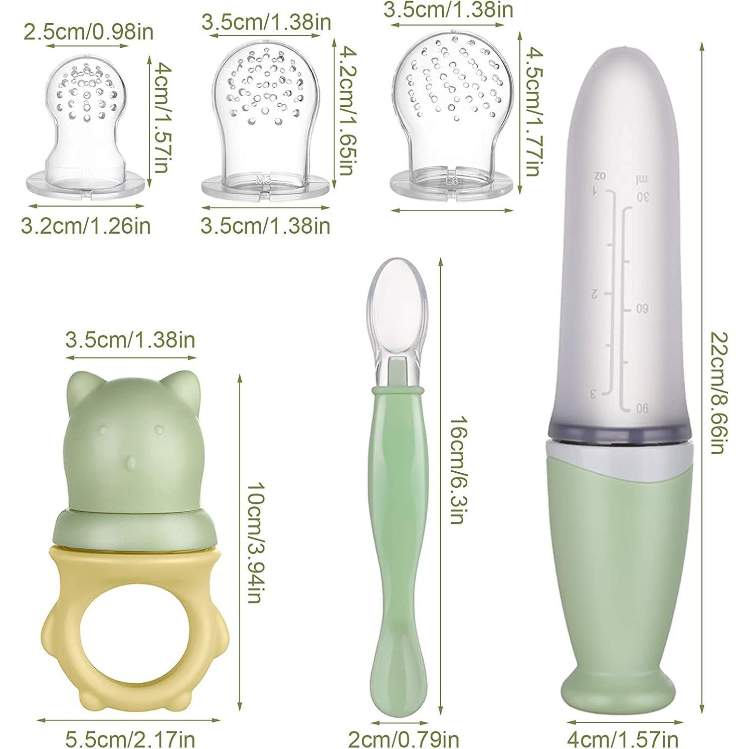 Conjunto de Chupete para Alimentos Lictin 11 Piezas - Silicona