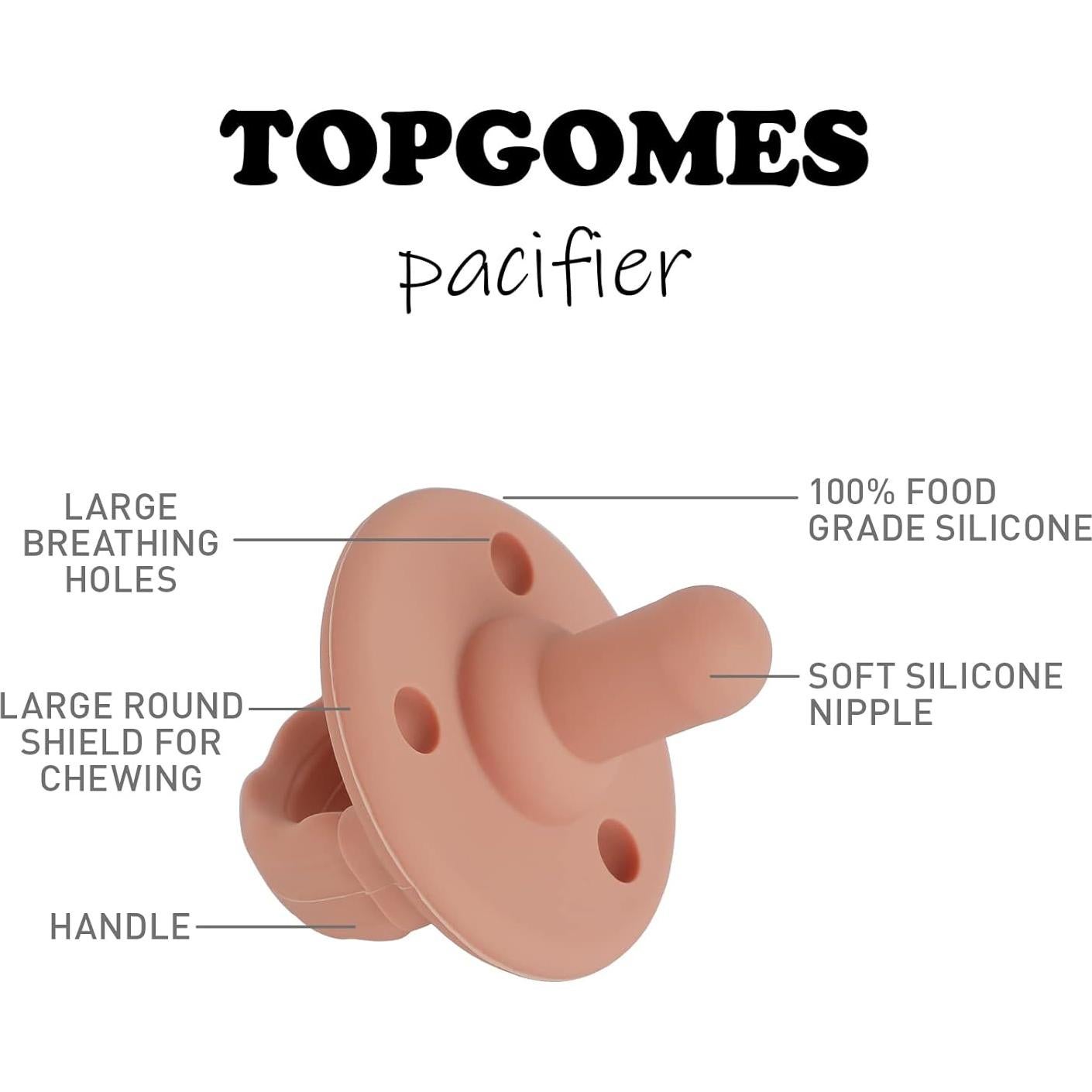 Chupete de Silicona Grado Alimenticio TG1104 - Paquete de 4